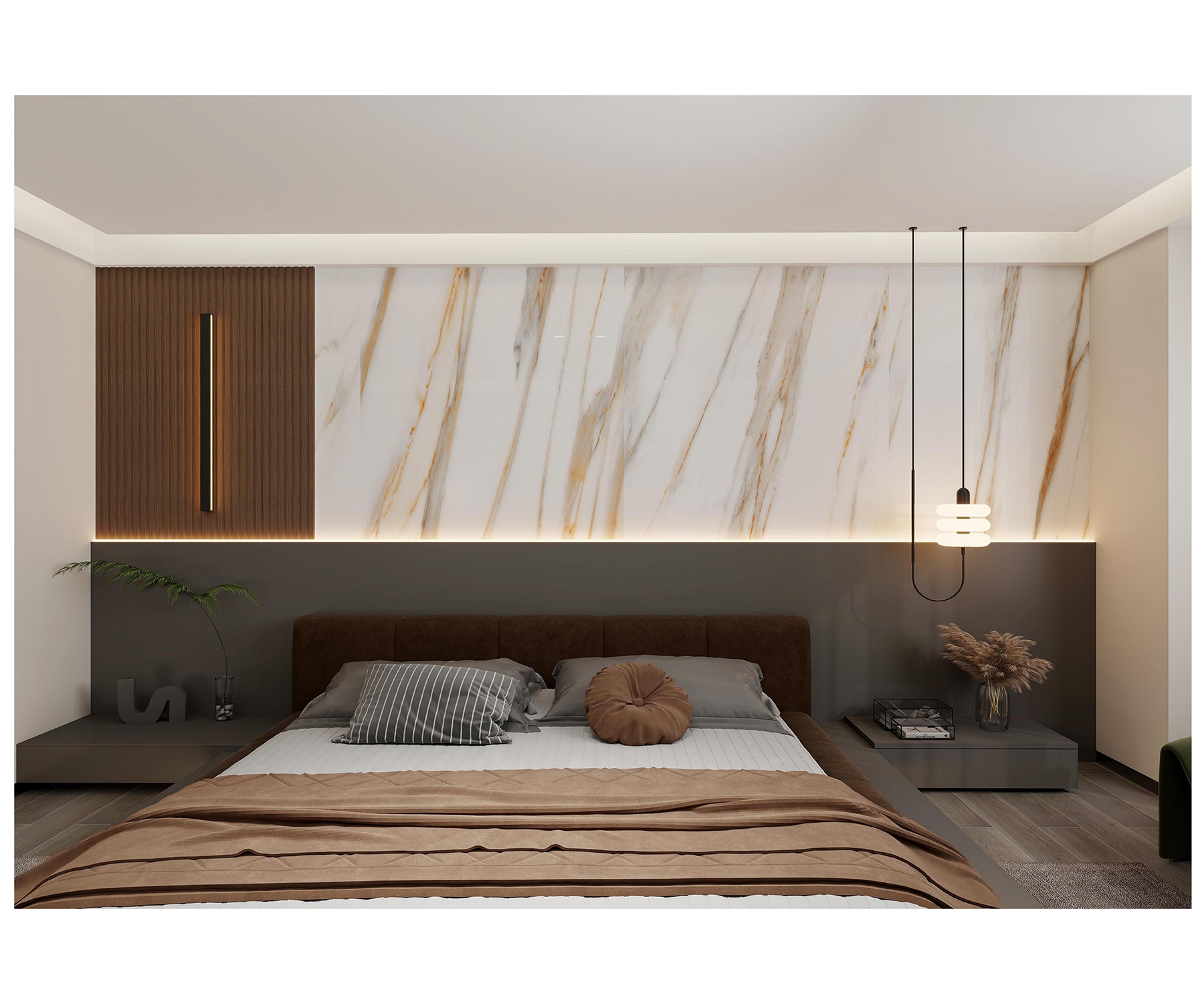 Moisture-Proof PVC UV Marble Wall Panels for Stylish Hotel & Apartment ...