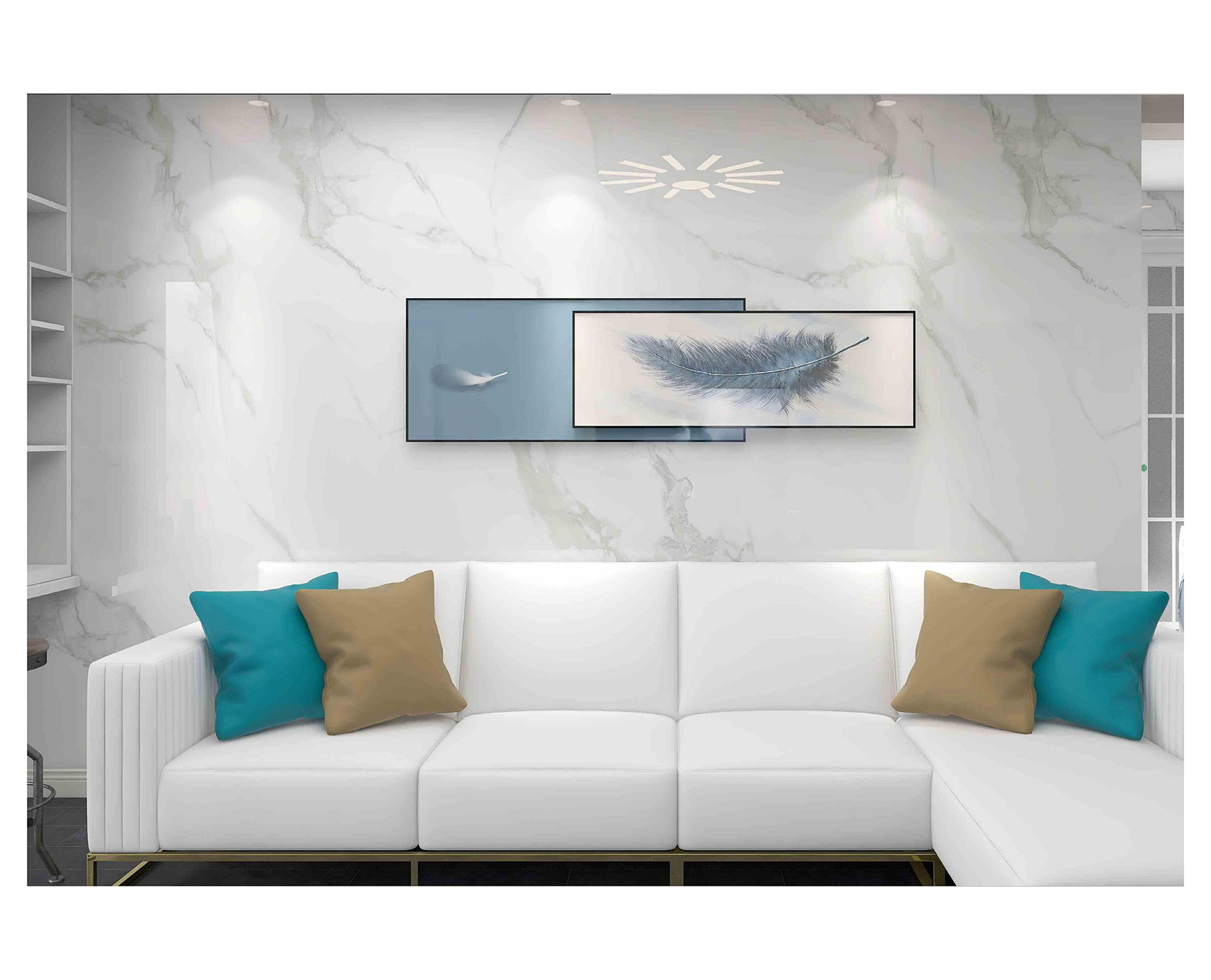 Waterproof PVC Marble Wall Panels - Affordable UV Protection for Villa ...