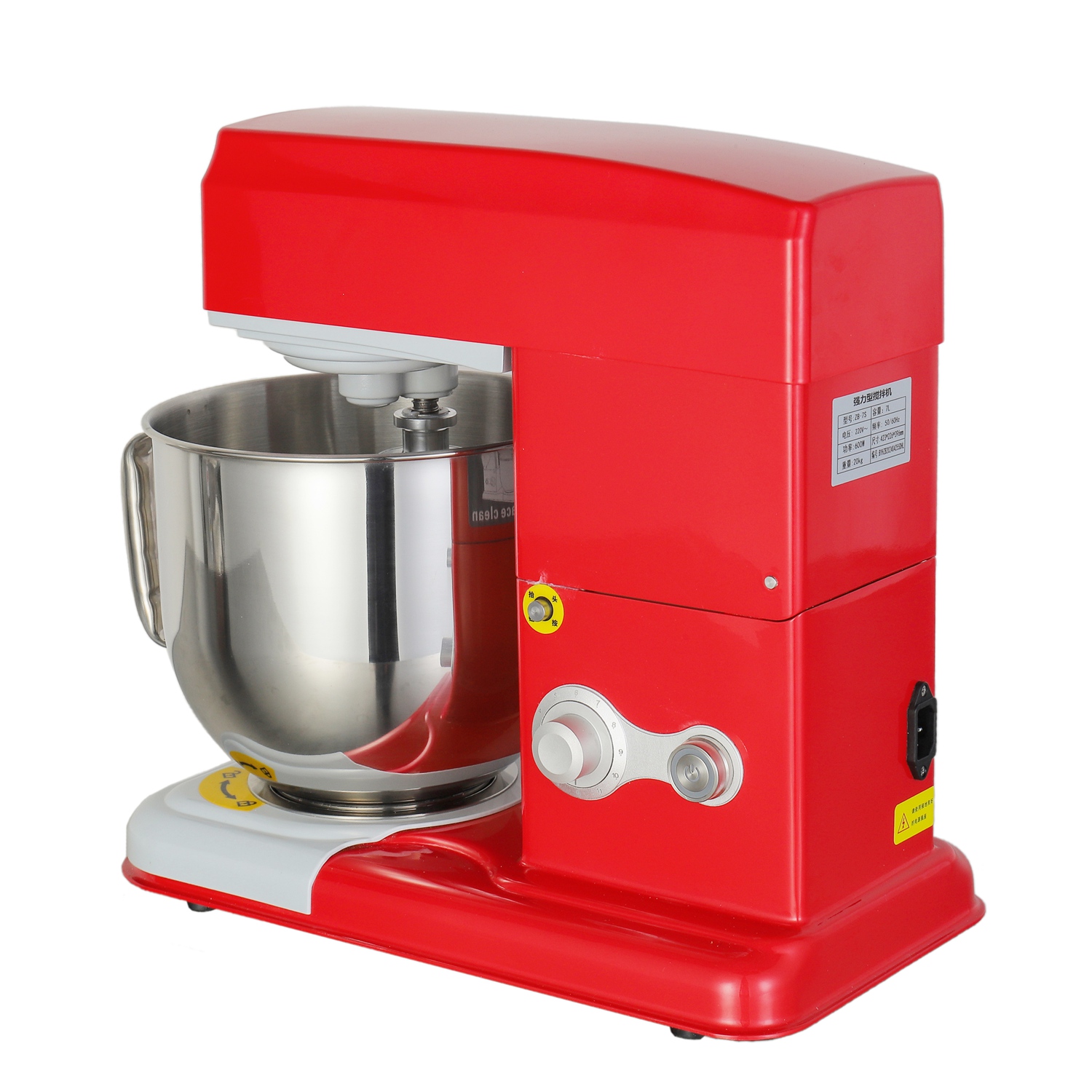 Red Color Food Mixer 7Liter Dough Mixer For Home Use Kitchen Mixer