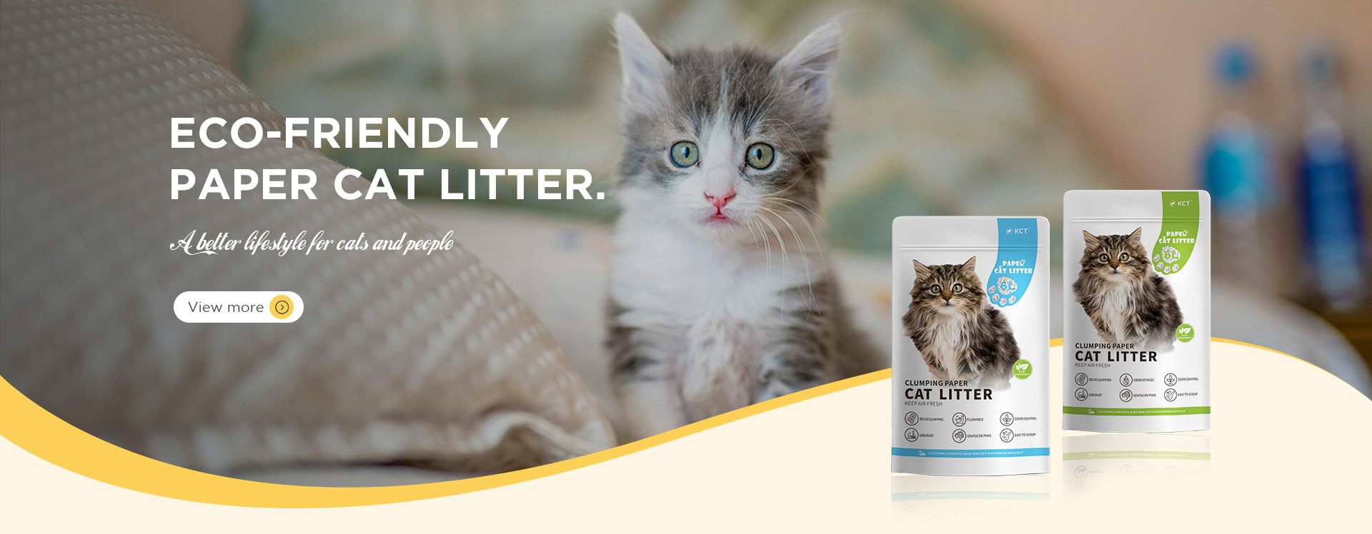 Image showcasing Expert in Eco-Friendly Cat Litter - Liaoning KCT Eco Tech Co., Ltd.