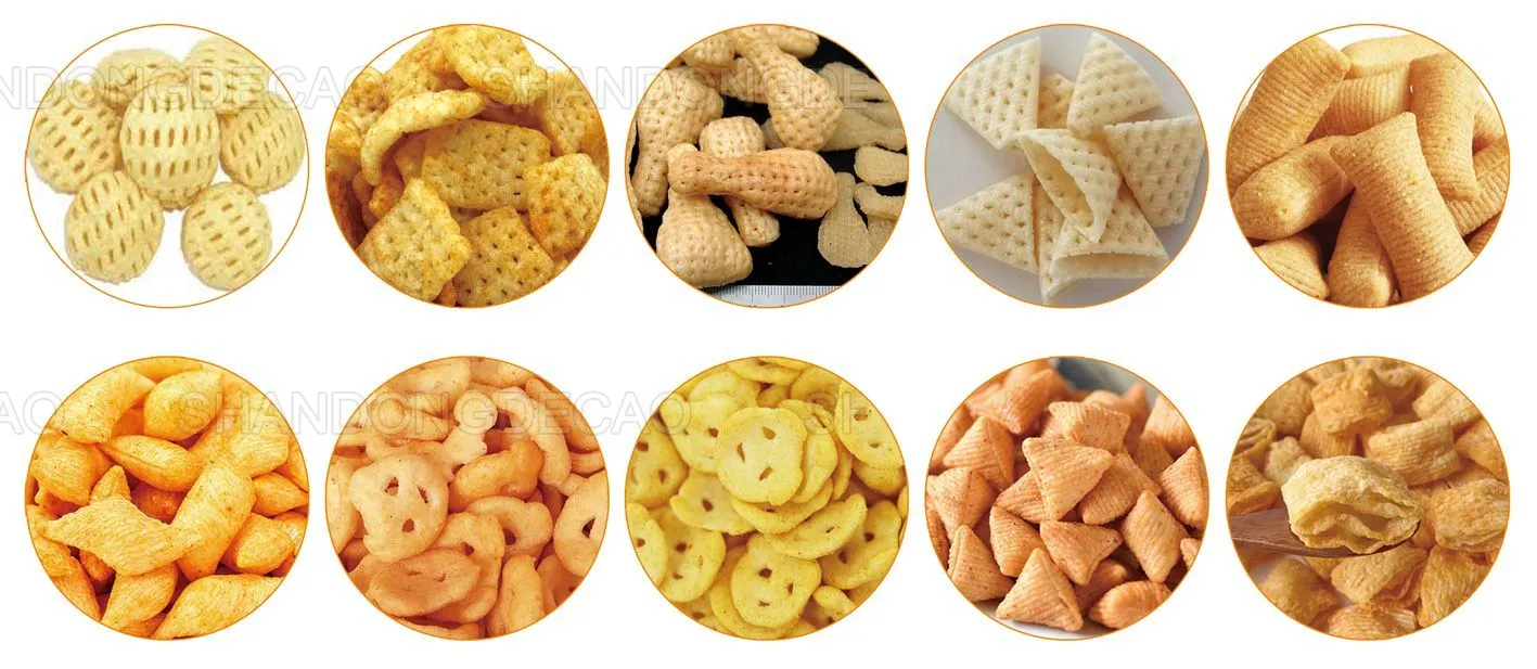2D/3D Screw/Shell Extruded Fried Snacks Production Line