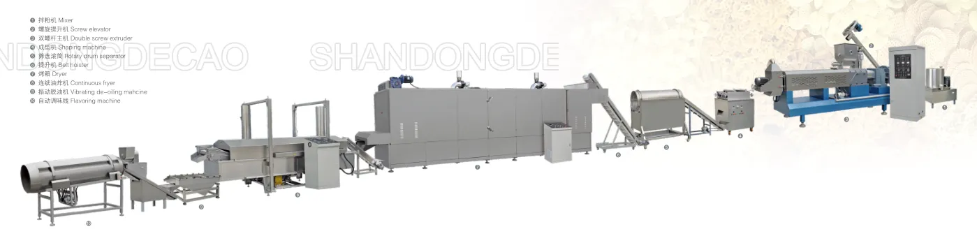 2D/3D Screw/Shell Extruded Fried Snacks Production Line