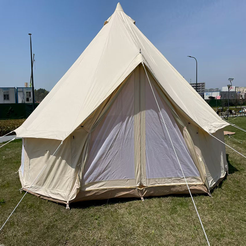 SXKON Spacious 20FT beige canvas bell tent SXKON Spacious 20FT beige canvas bell tent