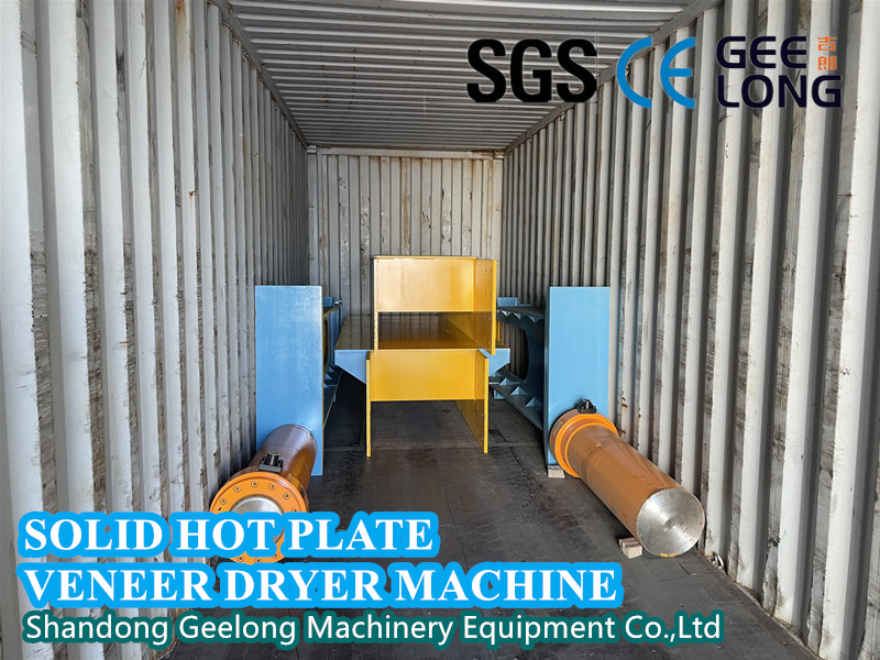 Solid hot plate type veneer dryer machine ready for shipment
