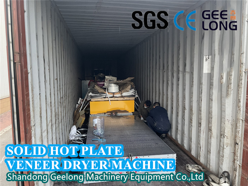 Solid hot plate type veneer dryer machine ready for shipment