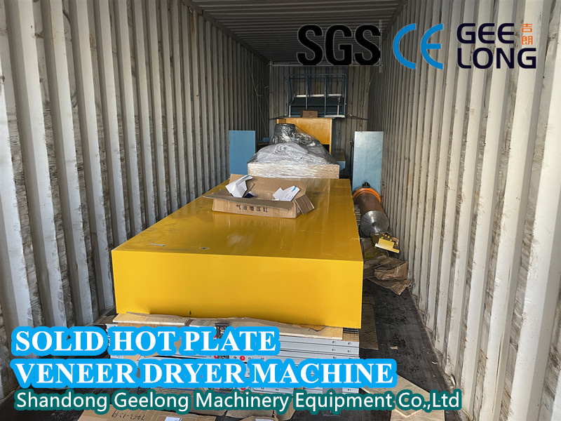 Solid hot plate type veneer dryer machine ready for shipment