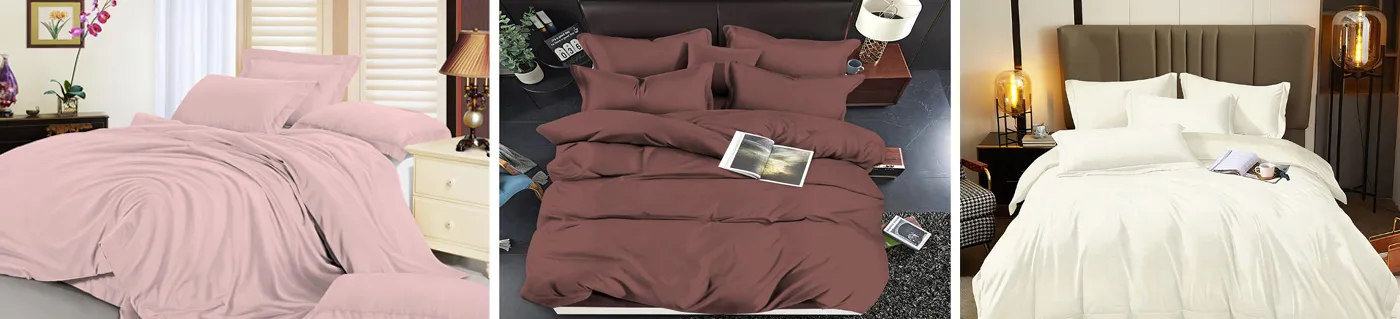 Affordable luxury Polyester bed sheet solid fabric