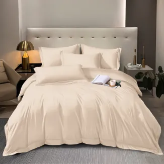 Luxurious Simplicity Solid-Dyed Polyester Bed Sheet Fabrics and Sets