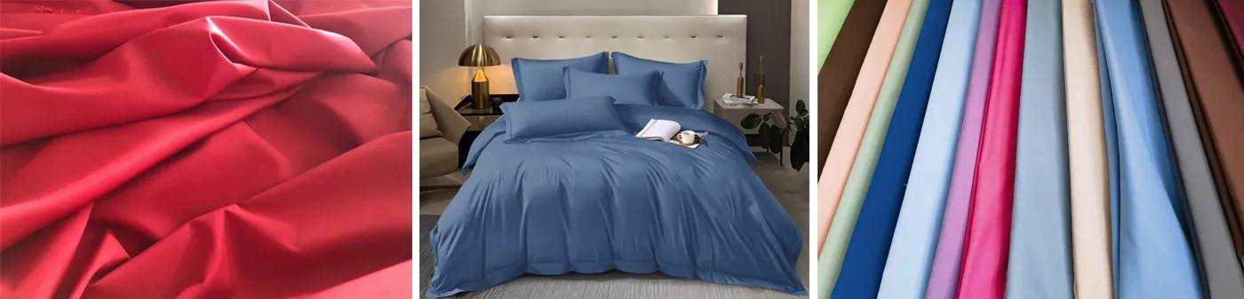 4-Piece Versatile Polyester Dyed /Solid/Colored Bedding Fabric