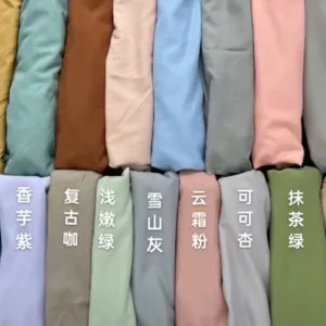 Affordable luxury Polyester bed sheet solid fabric