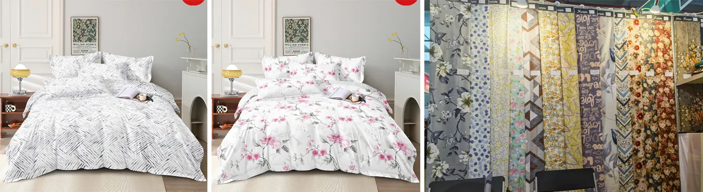 Ultra-Soft Washed Cotton Bed Sheet Fabric