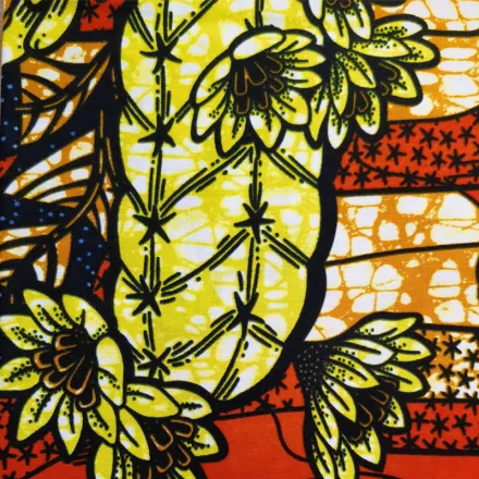 Vibrant Cotton Wax Print Fabric 100% Authentic Ankara