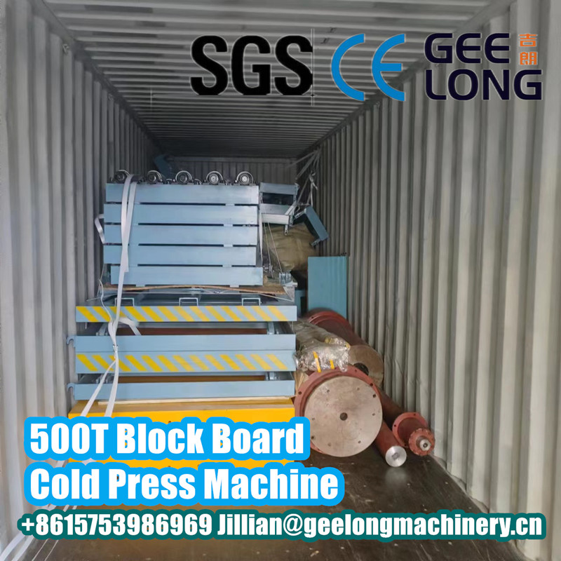 500T Block Board Cold Press Machine Load Container