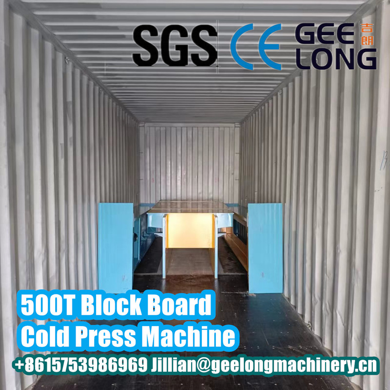 500T Block Board Cold Press Machine Load Container