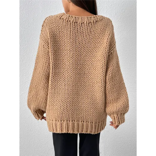 OEM Chunky Knit Loose Knit Pullover Sweater