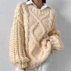 Custom Thick Cotton Women's Sweater Manufacturer
