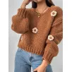 OEM Flower AutumnWinter Pullover Sweater