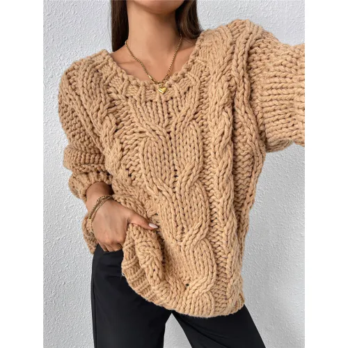 OEM Chunky Knit Loose Knit Pullover Sweater