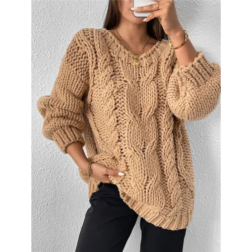 OEM Chunky Knit Loose Knit Pullover Sweater