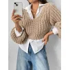 Chunky Knit Short Pullover Sweater Supplier