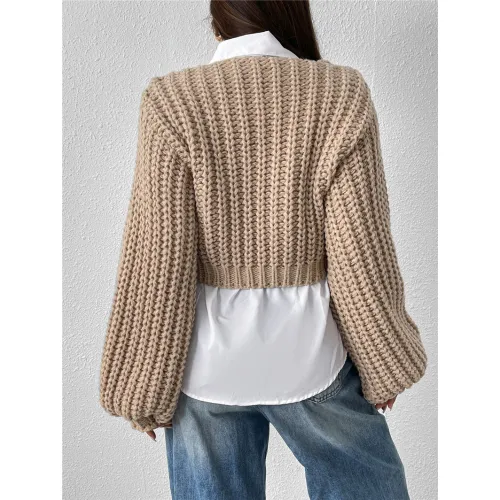 Chunky Knit Short Pullover Sweater Supplier