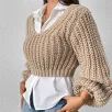 Chunky Knit Short Pullover Sweater Supplier
