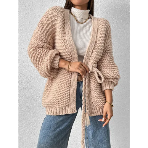 Wholesale Buttonless Placket Crewel Sweater