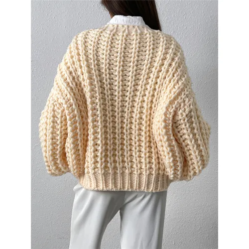 Custom Thick Cotton Women's Sweater Manufacturer