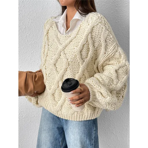 宽松针织套头毛衣批发