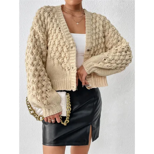 Cardigan Sweater Jacquard Mulierum, Venditio Grosso
