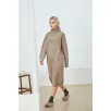 Women's Rib Knit Turtleneck Sweater Dress
