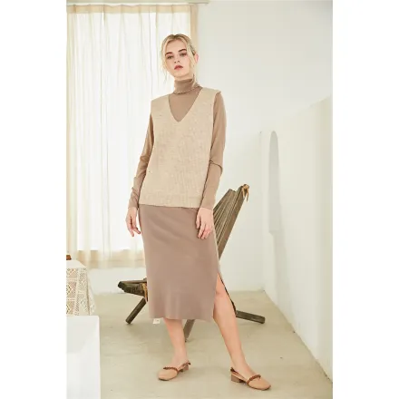 Women's V Neck Sweater Vest Supplier