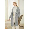 Women's Gray Cardigan Sweater Company