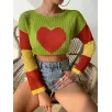 女款切口心形毛衣供应商