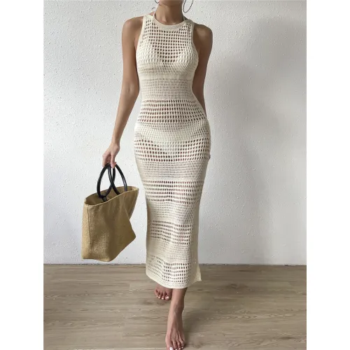 Leverancier van gebreide jurk met uitsnijdingen voor dames