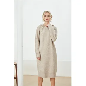 Vestimentum Sweater Mulierum Longum cum Capuce Ad Res Venditionis