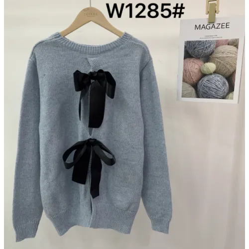 Suéter de pulôver feminino com design de borboleta em tricô