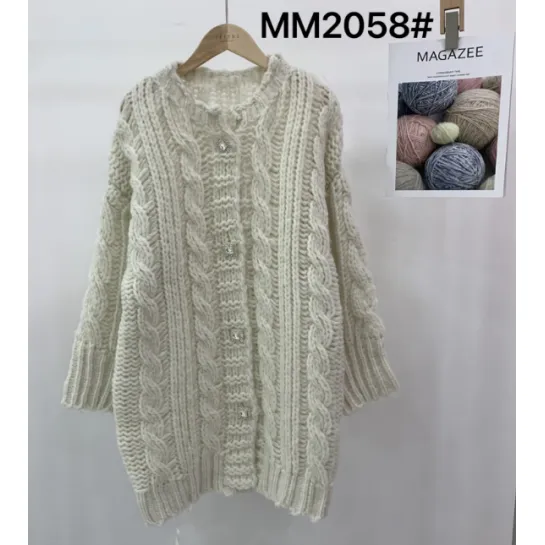 Women's woven pattern design cardigan