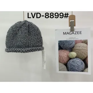 Circular top knitted hat