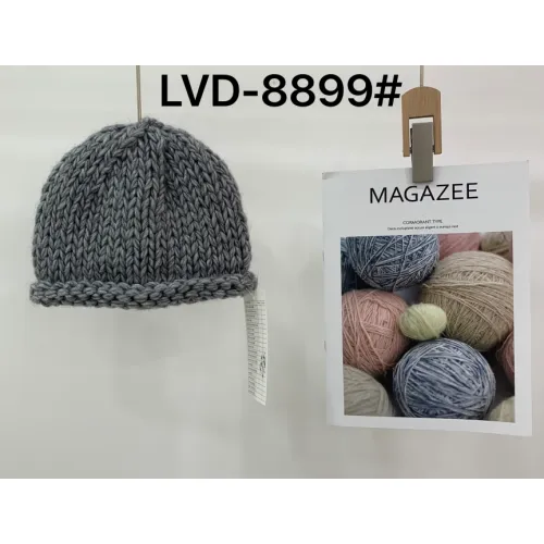 Circular top knitted hat