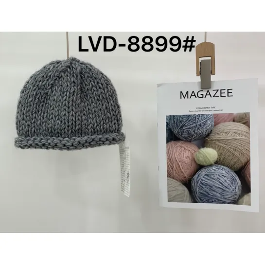 Circular top knitted hat