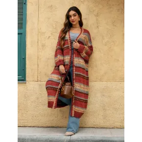 Women's long button up cardigan sweater