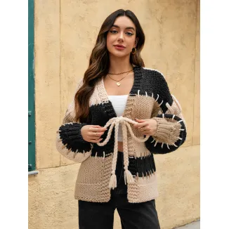 Women's knitted cardigan sweater