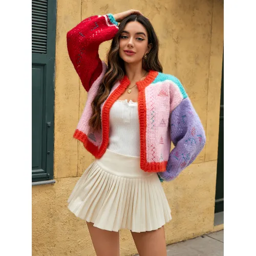 Jachetă scurtă pentru femei tip cardigan