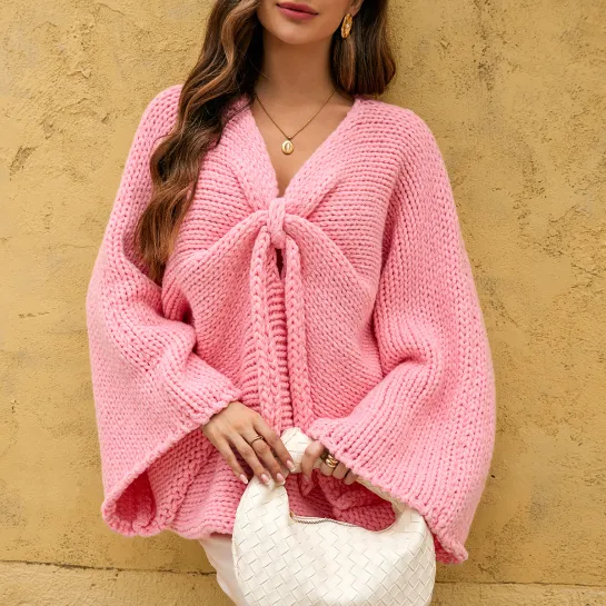 Dame lys rosa pullover sweater