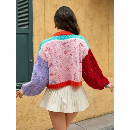 Jachetă scurtă de cardigan pentru femei