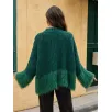 女式绿色圆领套头毛衣