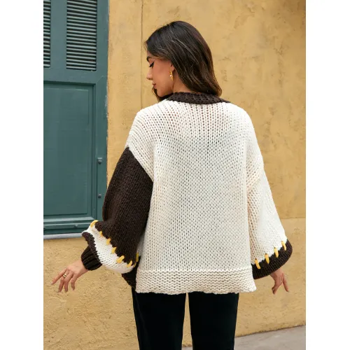 Cardigan feminino com cordão ajustável