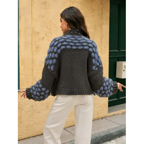 Women's drawstring cardigan sweater jacket