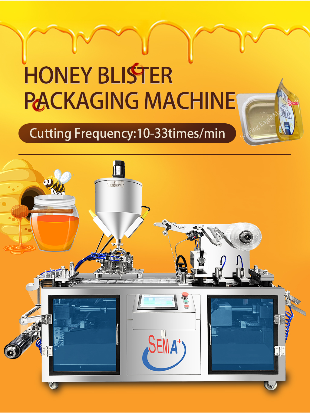 Automatic liquid honey butter packaging machine ketchup blister ...